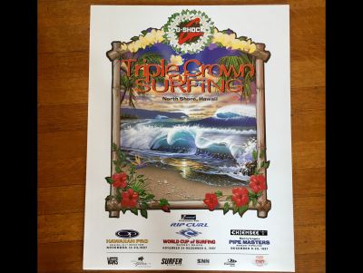 16x24 Surfing Poster G-Shock Triple Crown of Surfing 1997
