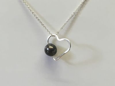 Tahitian Pearl Heart Necklace