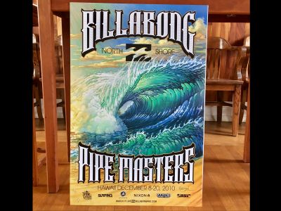 24x36 Surfing Poster Billabong Pipeline Masters Hawaii 2010