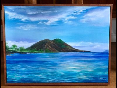 Makena Day 14x18 Original Oil on Canvas by Julie Galeeva