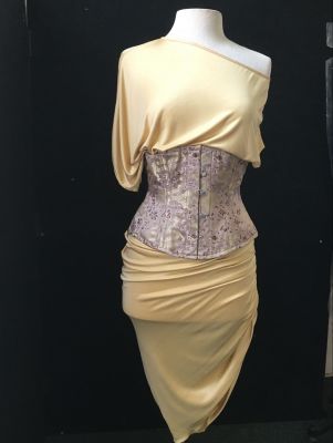 Buttercup Dane Dress and Lavender Gold Dragon Corset