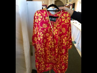Red and Yellow Balinese Classic Kaftan