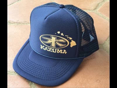 Kazuma Surf Hat Navy Blue Embossed