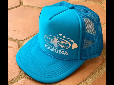 Kazuma Surf Hat Teal Blue Embossed