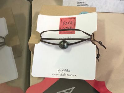 Wrap Bracelet with 2 Tahitian Pearls