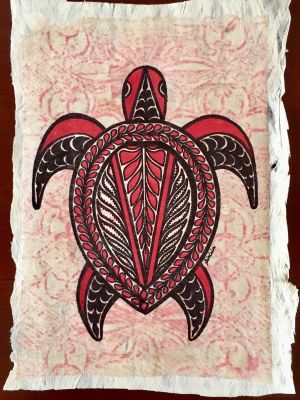 Tapa Cloth Artwork - Turtle
