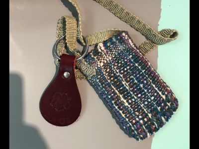 Leather Key Fob and Handwoven Cell Purse from Island Creations