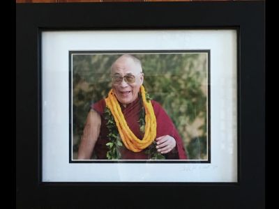 Dali Lama Framed Picture 17.5X14.5