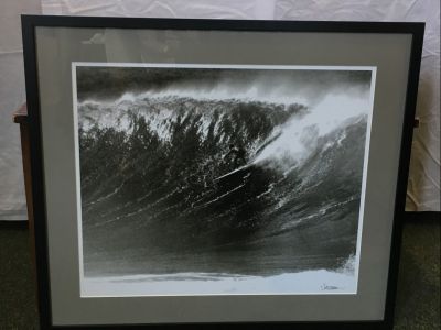Signed photo from Founder of Surfer Magazinge John Severson called The Curl