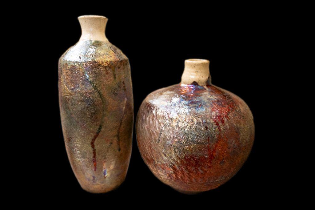 Metallic Raku Pottery