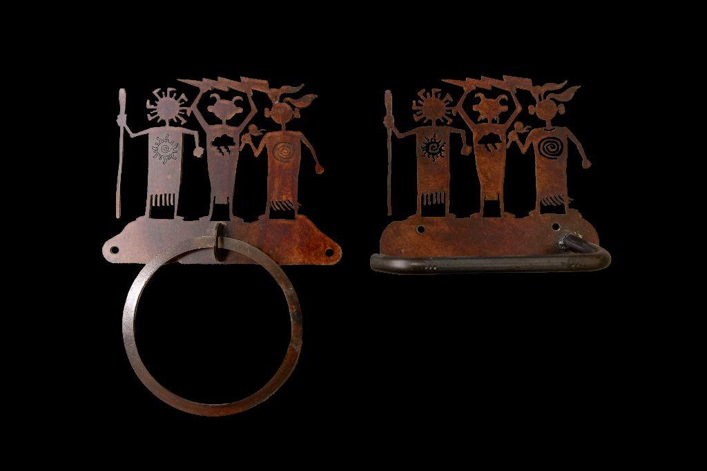 Handmade Metal Towel & Toilet Paper Holders