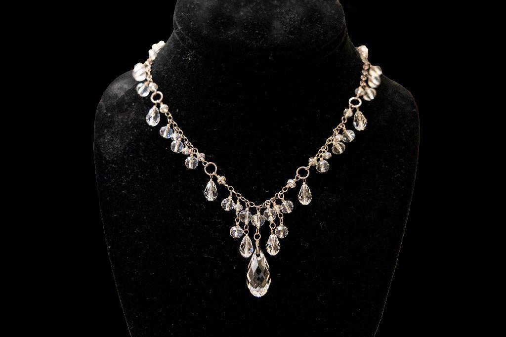 Crystal Necklace & Earrings