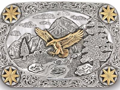 Gist Silversmiths Eagle Buckle