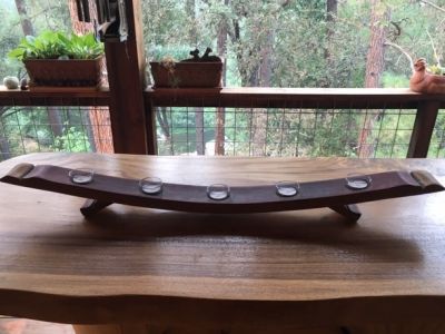 Barrel Stave Candle Holder