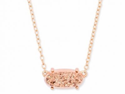 Ever Rose Gold Pendant Necklace In Rose Gold Drusy