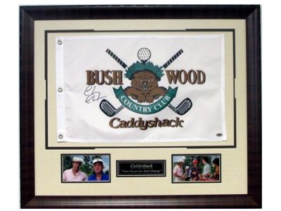 Caddyshack Pin Flag Signed by Chevy Chase