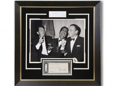 Rat Pack Vegas Photo Rare Check by Sammy Davis Jr.