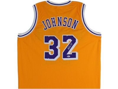 Magic Johnson Hand Signed LA Lakers Jersey