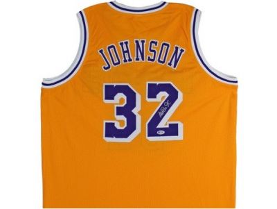 Magic Johnson Hand Signed LA Lakers Jersey