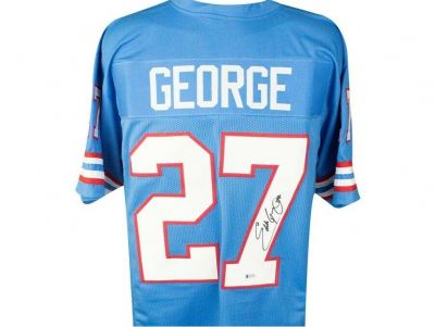 Eddie George Hand Signed Titans Jersey