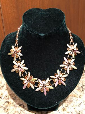 Crystal and Czech Bead Necklace (18in)