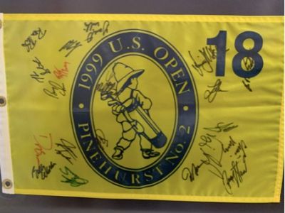Golf Pin Flag Signed by Payne Stewart