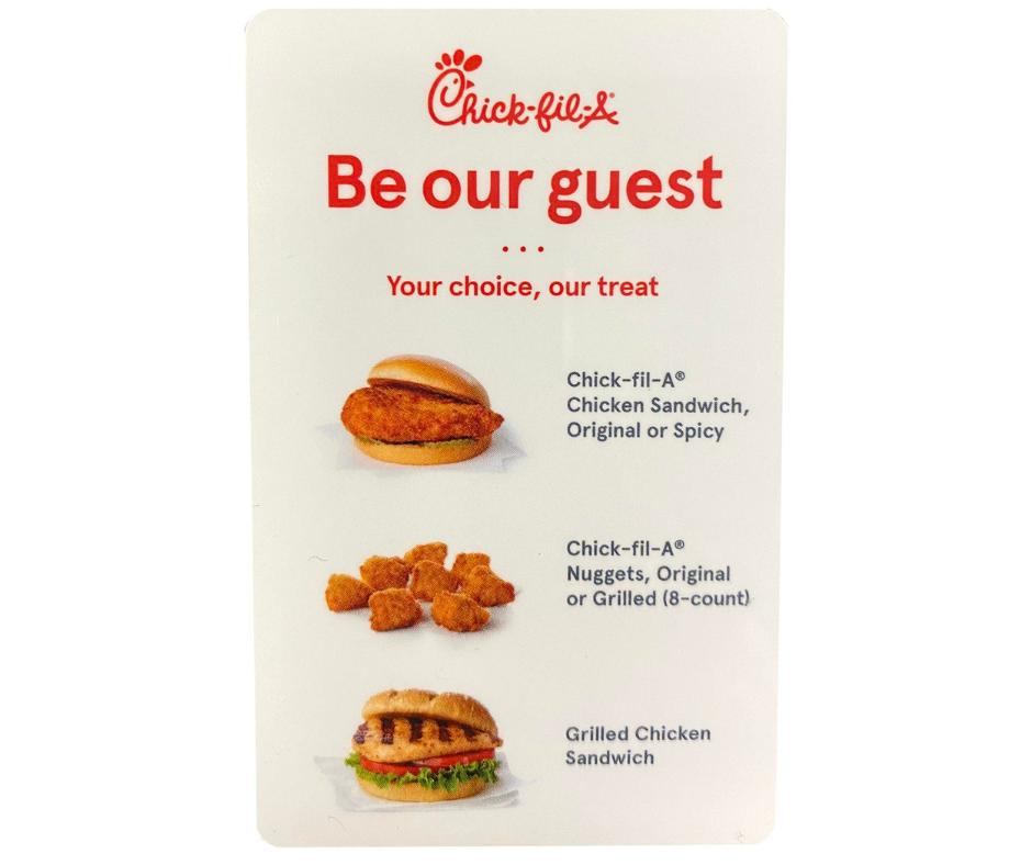 4 Chick-fil-A Meal Cards