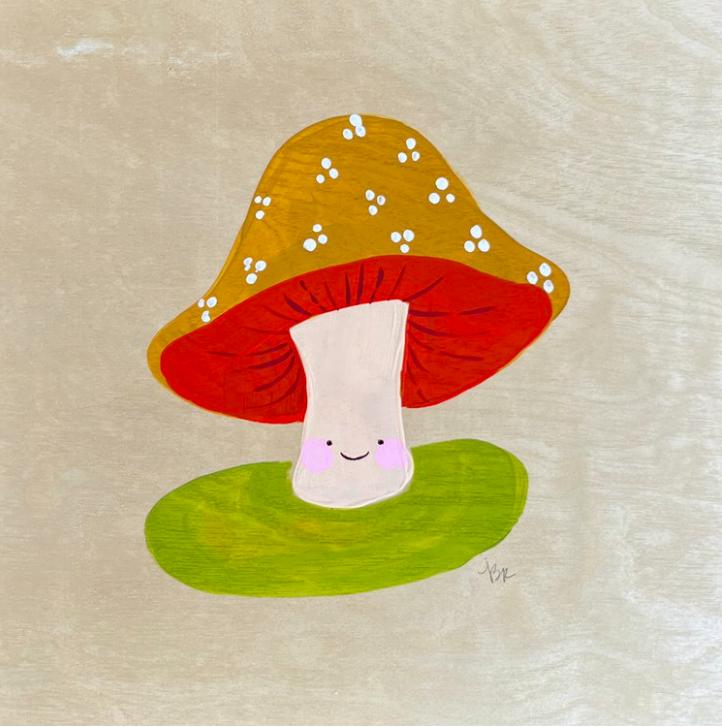 Happy Mushroom Painting