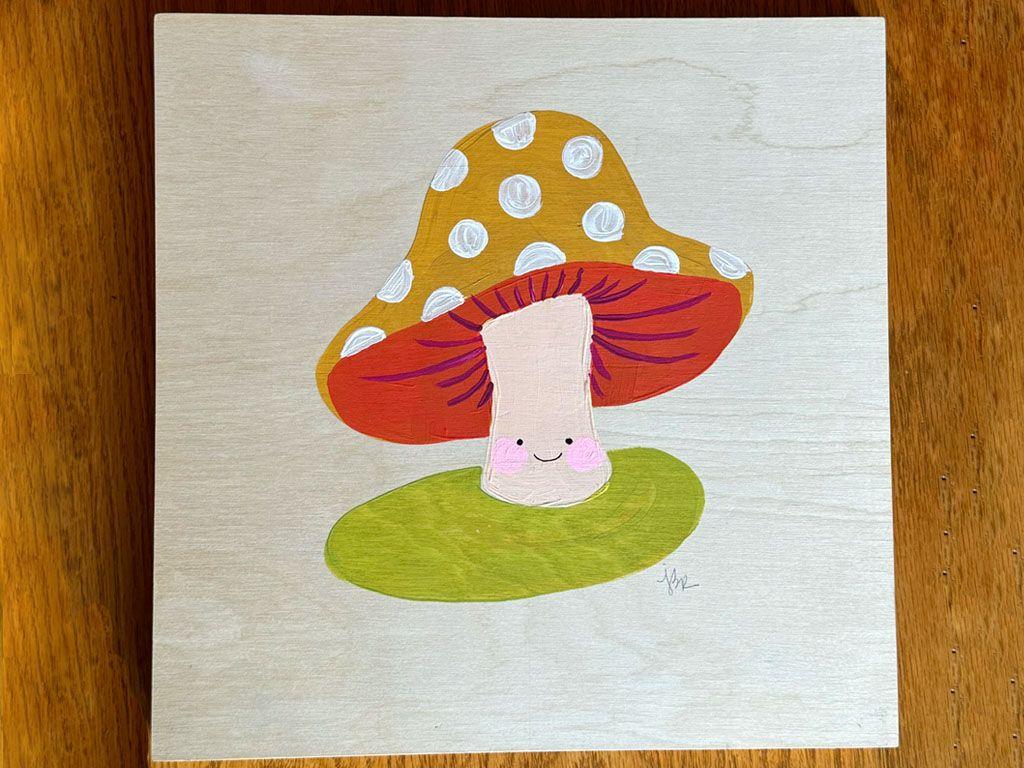 Happy Mushroom Painting