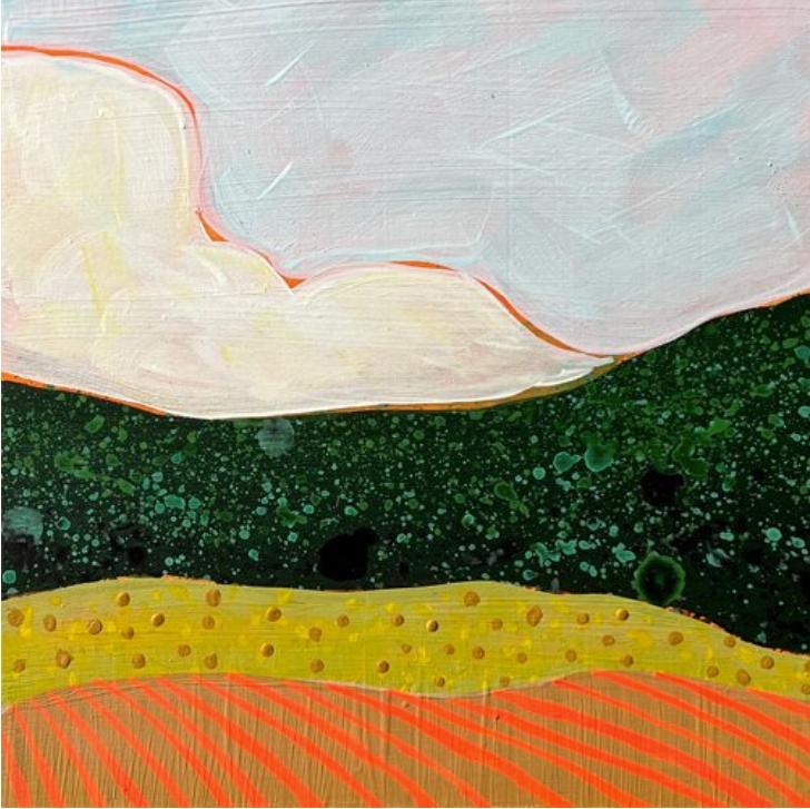 Landscape (Orange) Original Painting