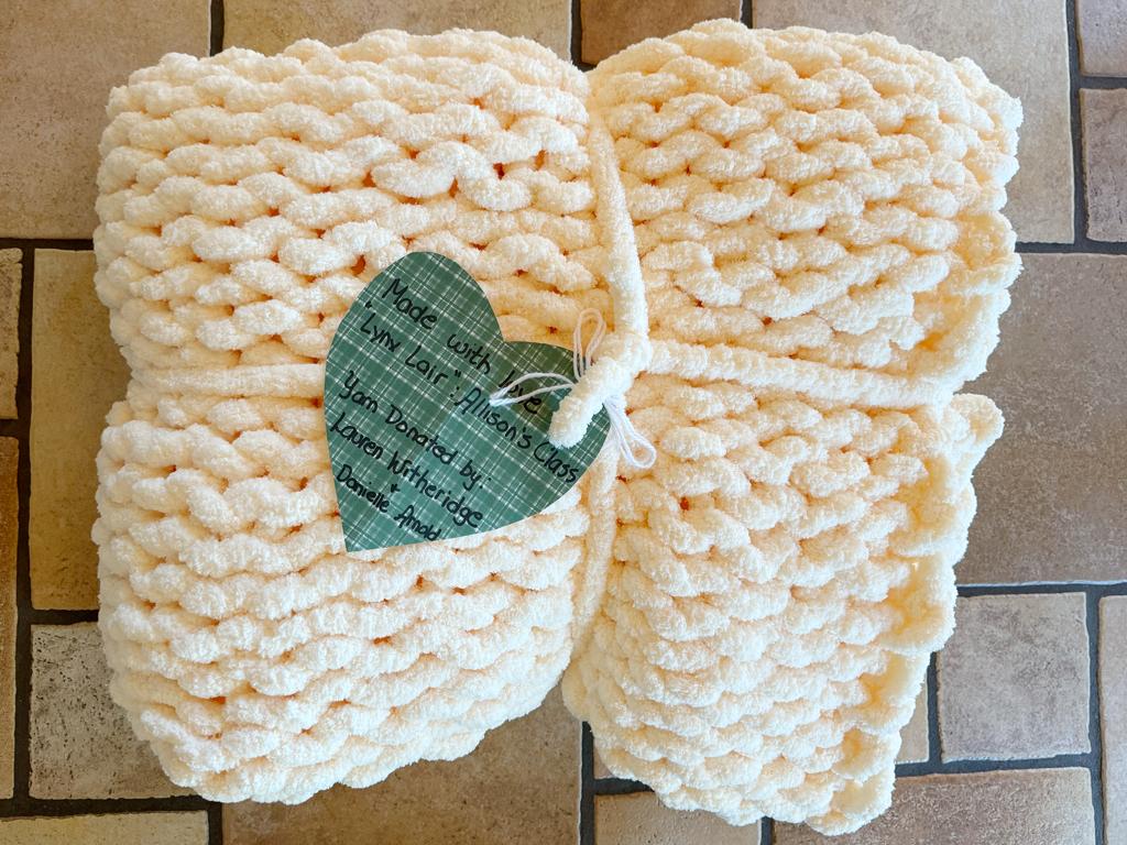 Custom Cozy Cream Blanket by WLS Allison