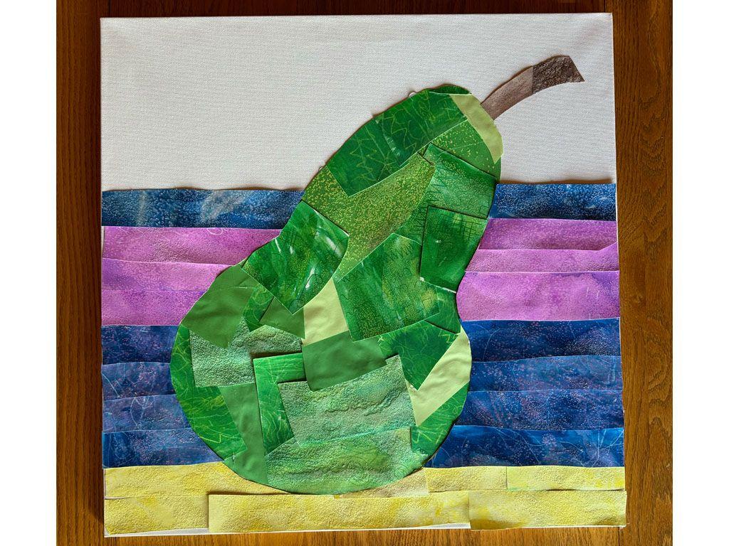 Pear Collage on Canvas - LE Carrie