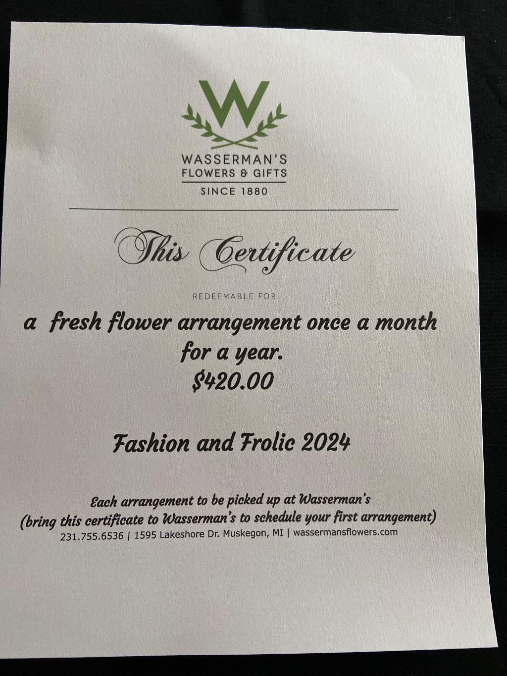 Wasserman's - One Year of Fresh Flowers