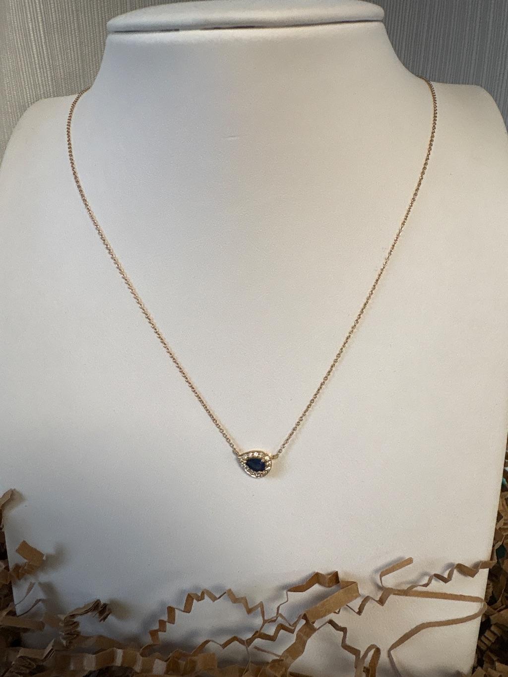 16'' Sapphire and Diamond Necklace