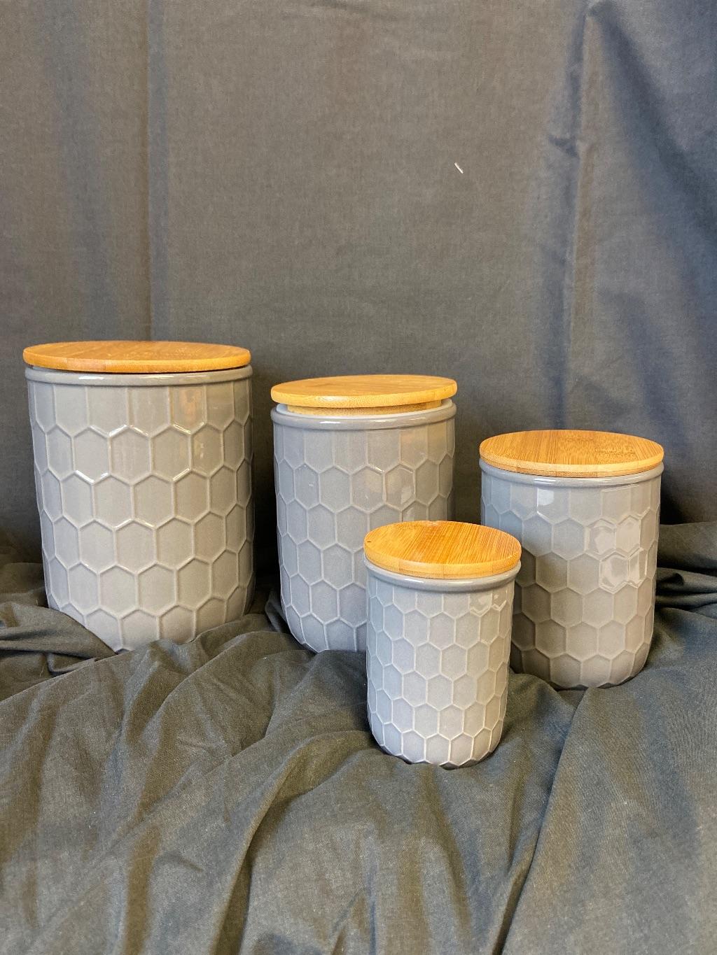 Ceramic Canister Set & Orchard Market $50 GC