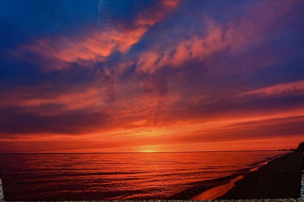West Michigan Sunset on Metal