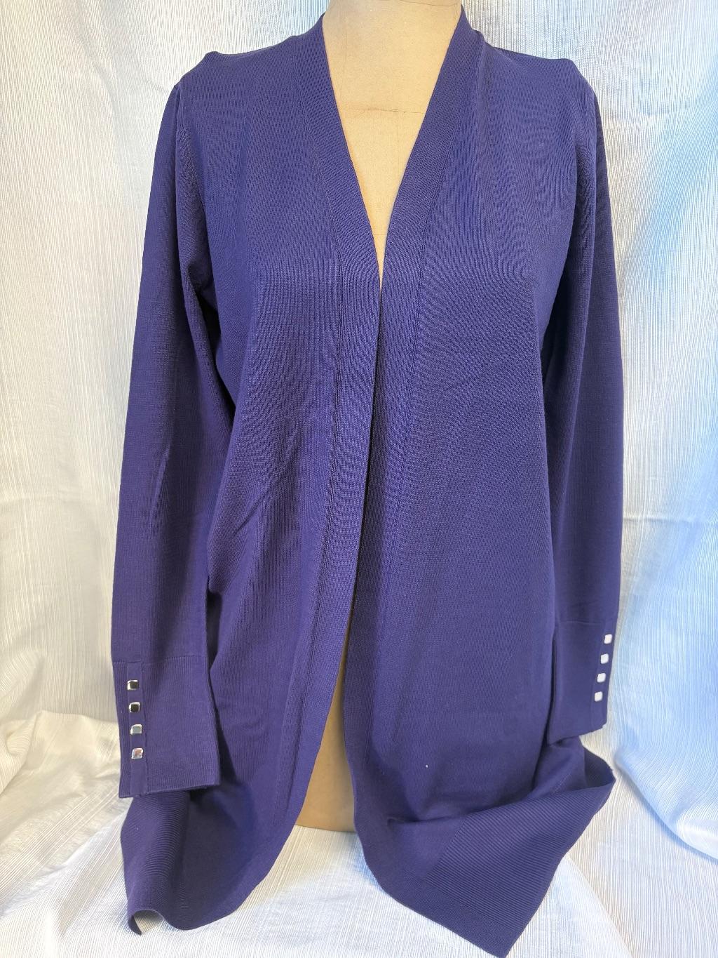 Chico's Violet Cardigan & Sanborn's Jewelry GC