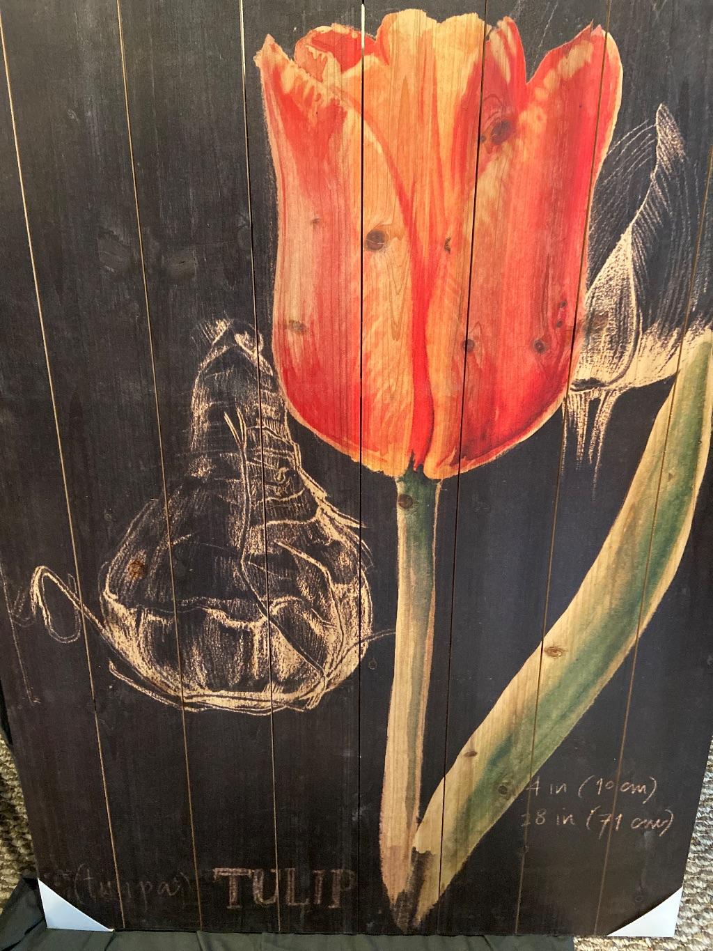 Tulip Painting on Wood