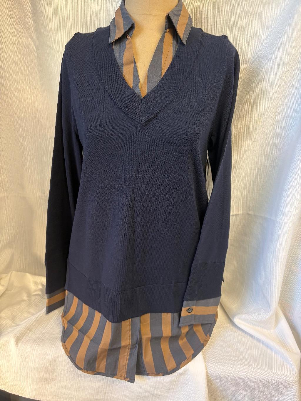 Chico's Navy Sweater & Sanborn's Jewelry GC
