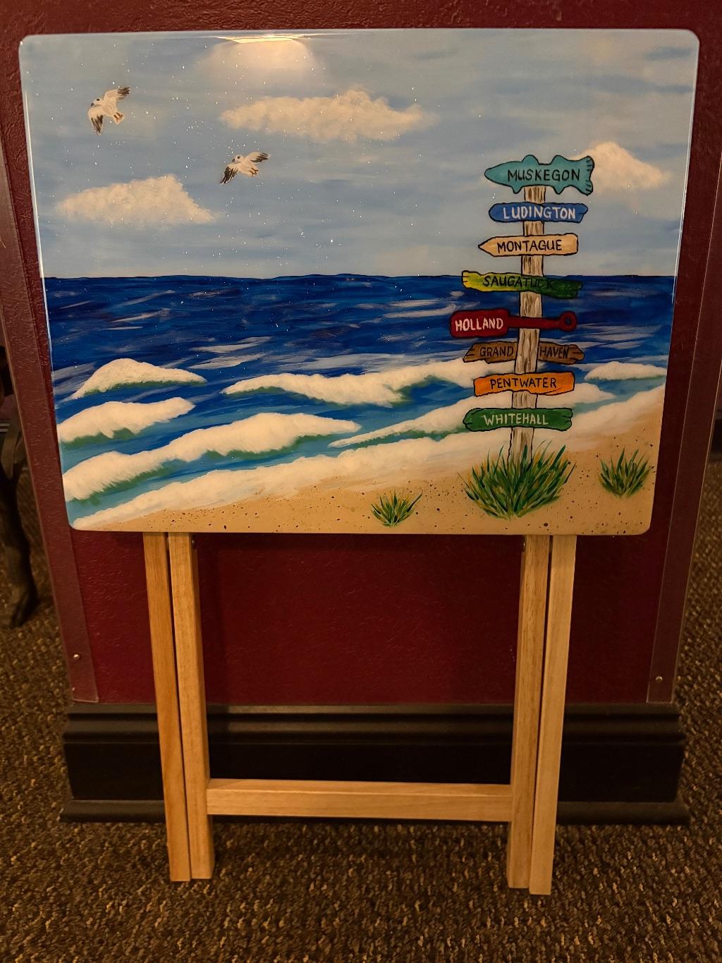 Hand Painted Tray Table