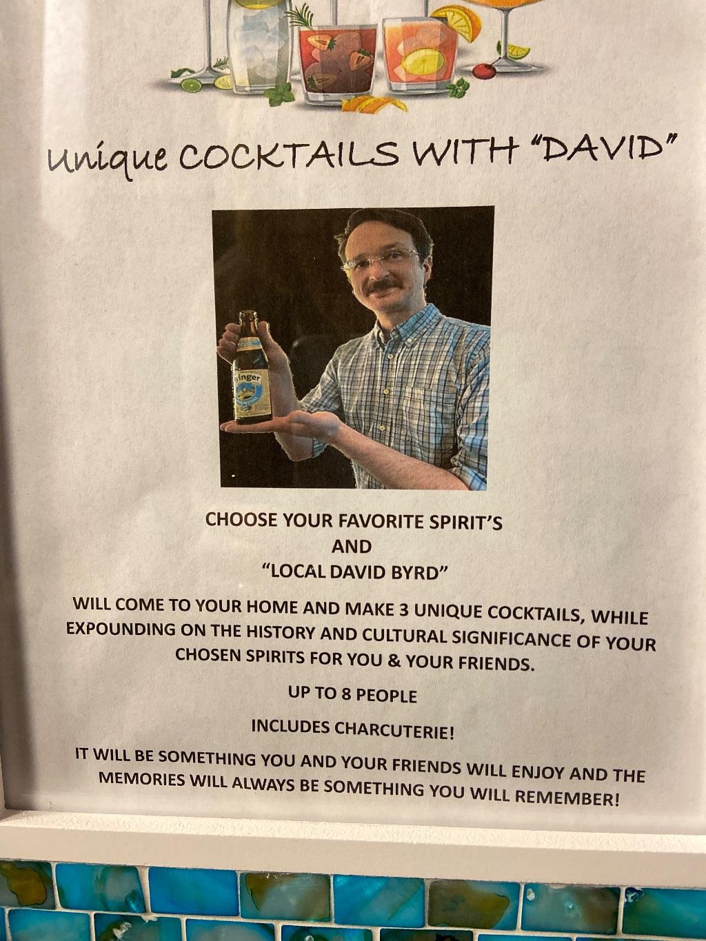 Unique Cocktails with David Byrd in Your Home