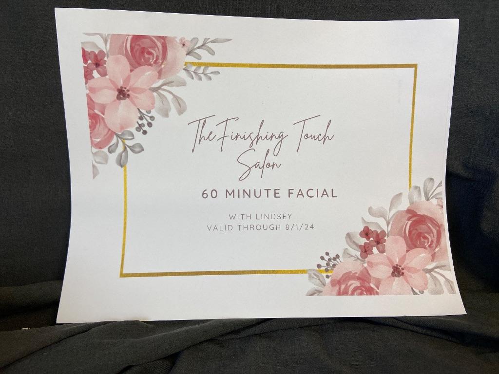 Finishing Touch Salon Organic Facial