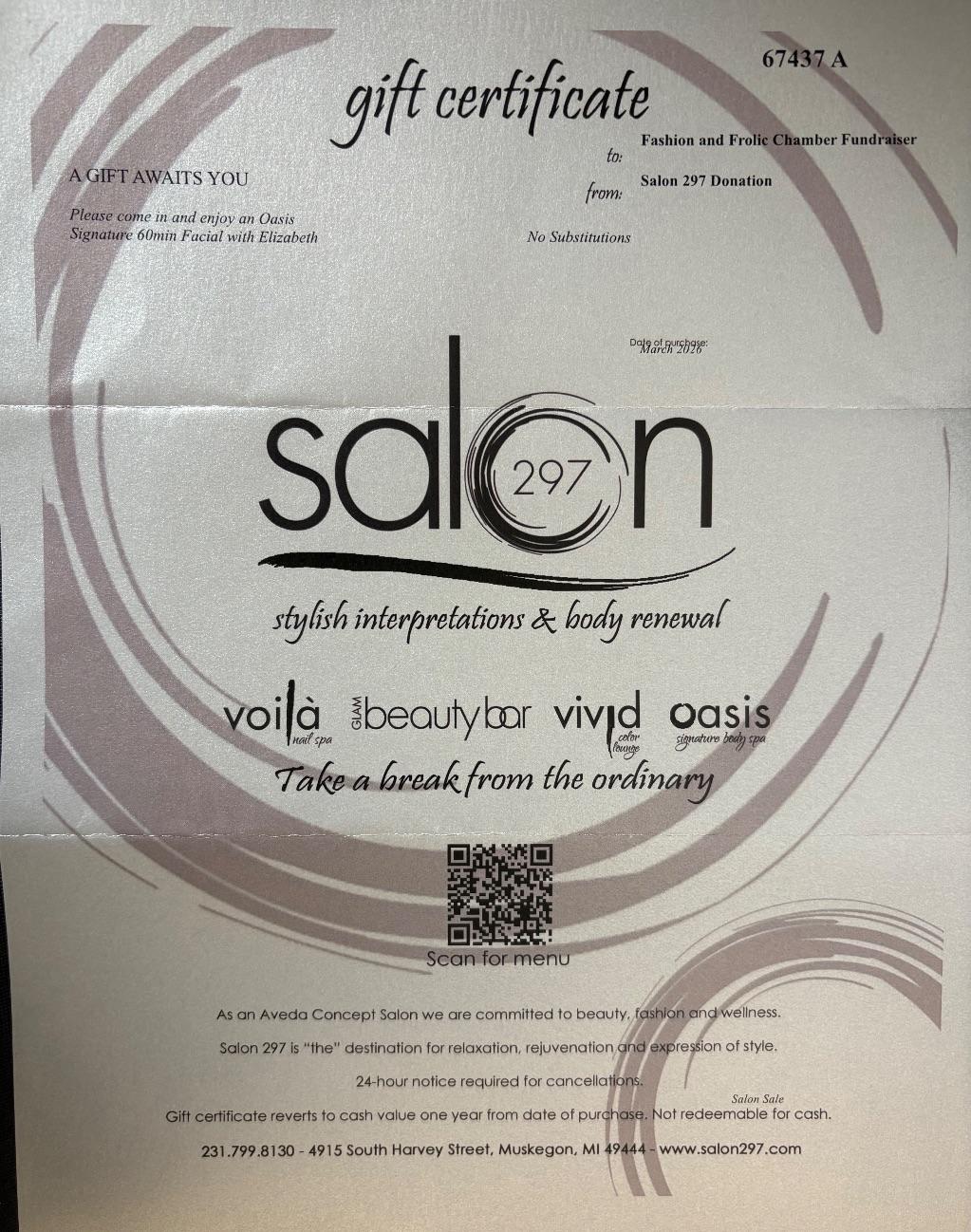 Salon 297- Oasis Signature Facial