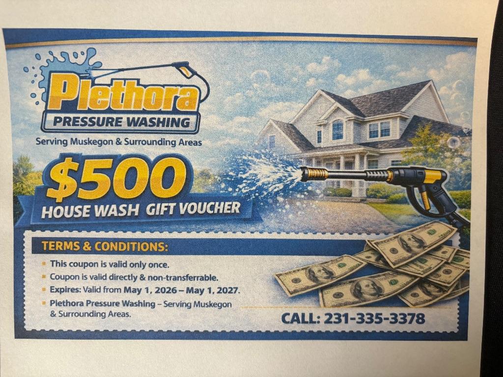 Plethora House Pressure Washing $500 Gift Voucher