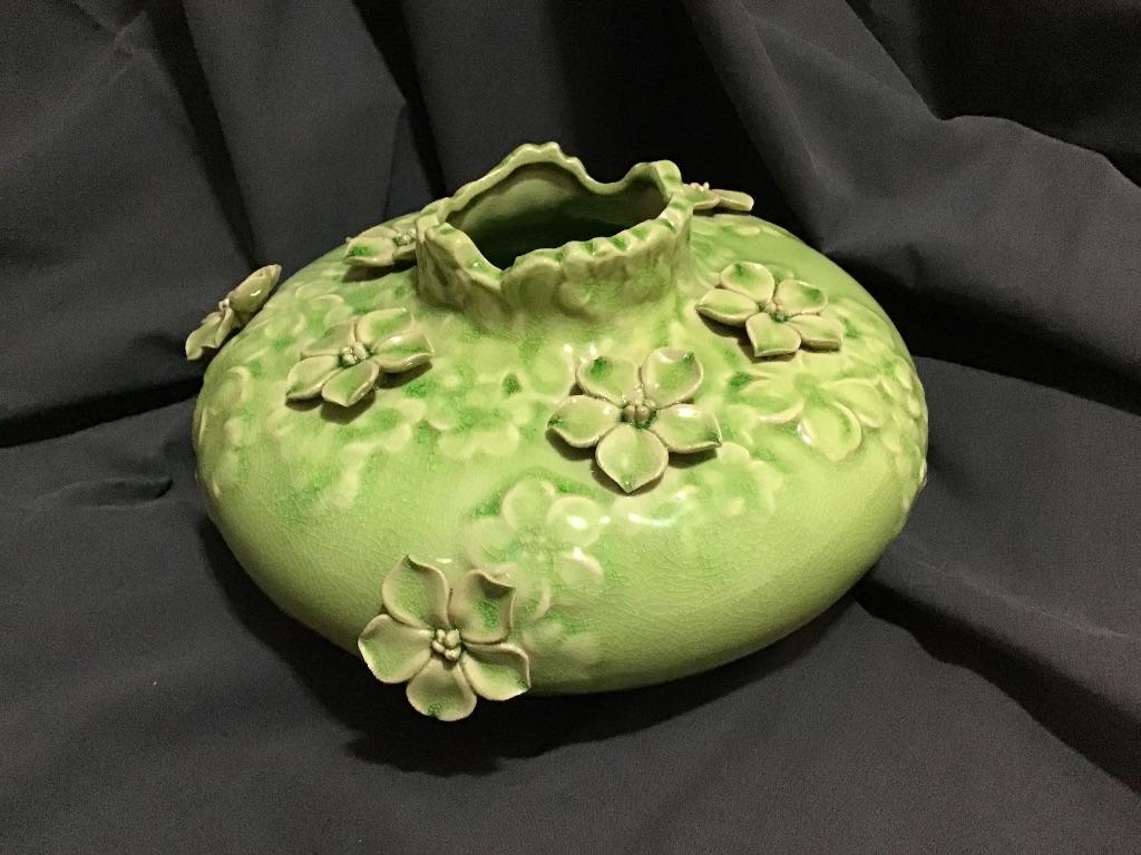 Vintage Hand Sculpted Flower Vase