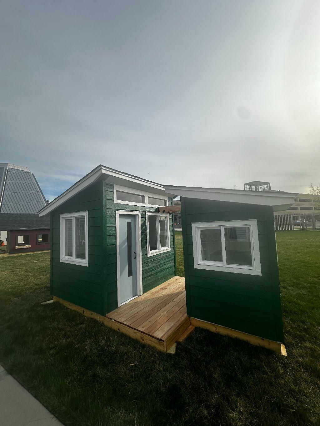 Two Room Modern Playhouse w/ Separating Deck
