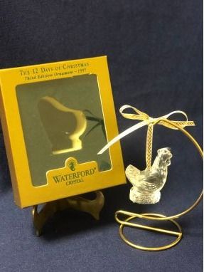 Waterford 1997 Twelve Days of Christmas French Hen Ornament