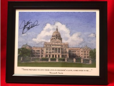 Texas State Capitol Picture with William B. Travis Quote