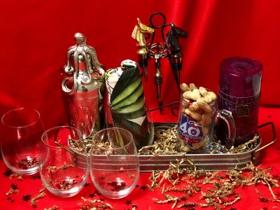 Beverage Tray Filled with Beverage Items