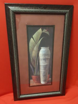 Framed Vase and Plant Picture